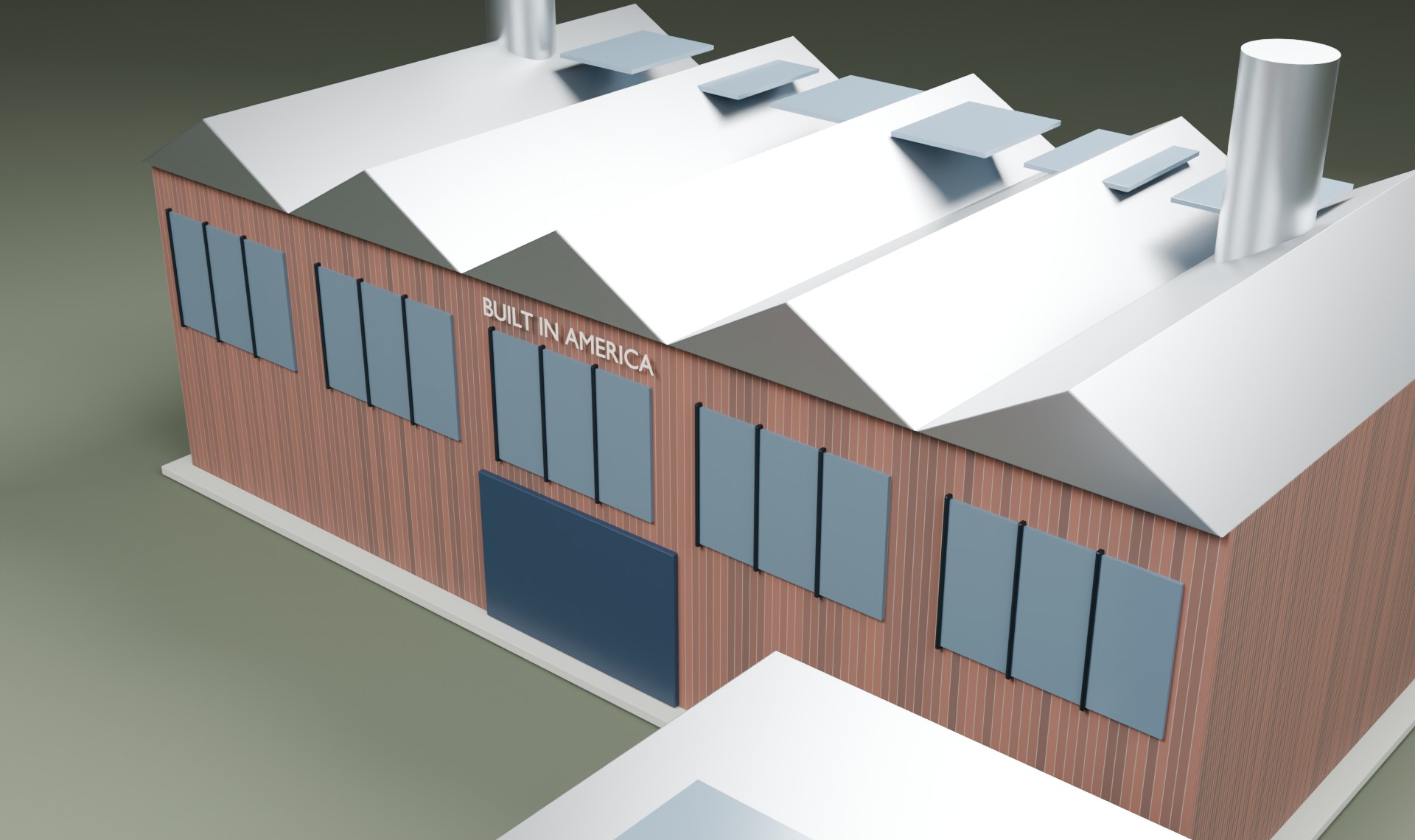Original American manufacturing architectural concept.